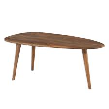 Gunmetal gray legs accent the distressed brown oak table surface. Nordic Retro Mango Wood Coffee Table The Furniture Mega Store