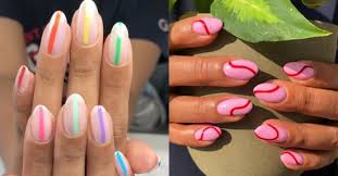 For a striking look, you could start with a white base and add. Nail Art Trends 2019 Simple One Line Nail Art Ideas Popsugar Beauty Uk
