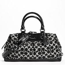 Black And White Coach Purse Coach Ashley Signature Sateen Large Satchel Purse Handbag Black White Coach Http Www Amazon Com Dp B005fx8otg Ref Cm Sw R Purses And Handbags Purses Handbag