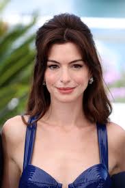 Anne Hathaway sports half-up bouffant