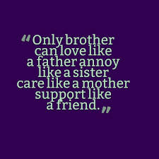 Only Brother Can Love Like A Father Annoy Like A Sister Care Like A Mother Support Like A Friend Sister Quotes Brother N Sister Quotes Brother And Sister Love