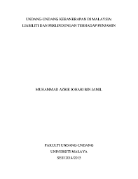 Mohd afandi md amin, name: Pdf Undang Undang Kebankrapan Di Malaysia Liabiliti Dan Perlindungan Terhadap Penjamin Azrie Johari Academia Edu