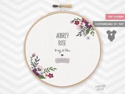 Part one comes with three charts with 2 different color palettes. Pinecone Mcgee On Twitter Royal Floral Baby Announcement Counted Cross Stitch Pattern Easy Newborn Girl Birth Record Sampler Nursery Home Decor Shower Gift Diy Pd Https T Co Nqncv9uxeb