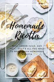 Homemade Ricotta Cheese Recipe Chicca Food Recipe In 2020 Food Recipes Homemade Ricotta Cheese Recipe