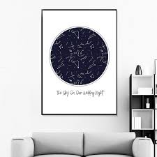 Custom Star Map Constellation Chart Wall Art On Canvas