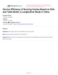 Top auswahl an hochwertiger mode aus der aktuellen review kollektion Pdf Service Efficiency Of Nursing Homes Based On Dea And Tobit Model A Longitudinal Study In China