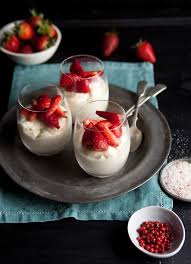 White Chocolate Mousse With Strawberries And Pink Peppercorns Desserts Food White Chocolate Mousse