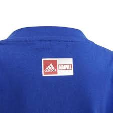 Camiseta Adidas Marvel Homem Aranha Infantil Pr Azul Branco Netshoes