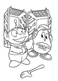 Mr potato head coloring pages for preschool kindergarten and elementary school children to print and color. Little Green Men And Mr Potato Head In Toy Story Coloring Page Download Print Online Coloring Pages For Free Color Nimbus