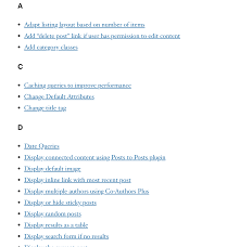 If you are making a list for a blog post or to post online, you may want bullet points in front of each item on the list. Github Billerickson Display Posts Alpha View This Plugin Extends Display Posts By Letting You Display An Alphabetical Listing Of Your Content Broken Down By Letter