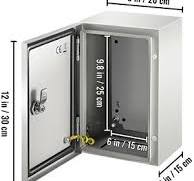 VEVOR NEMA Steel Enclosure 12×8×6,NEMA 4X Steel Electrical Box,IP66  Waterproof & Dustproof,Outdoor/Indoor Electrical Junction Box,with Mounting  Plate