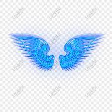 أجنحة متوهجة الزرقاء angel wings illustration web app design template design