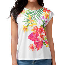 tommy bahama womens marabella blooms tee white