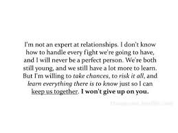 I Will Never Give Up Love Quotes Words Me Quotes