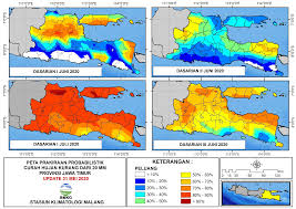 Bulan juni 2021 pada bulan jawa dimulai dari tanggal 20 sawal 1954 sampai 20. Prakiraan Dasarian Probabilistik Curah Hujan Dasarian I Tanggal 1 10 Juni 2020 Provinsi Jawa Timur Update