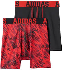 boys adidas 2 pack climalite performance boxer briefs in