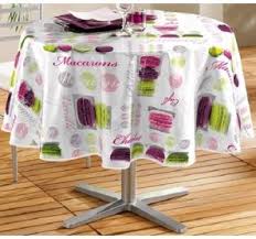 Toile Ciree Ronde 160 Cm Nappe Impermeable Avec Imprimes Decoratifs Macarons 12 99 Sur Www Ac Deco Com Nappe Decora Toile Ciree Ronde Toile Ciree Nappe