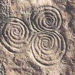 the rock art of india row of cows 印度的岩石艺术 rock art art prehistoric painting