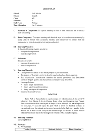 Disusun oleh ari purnawan, m.pd., m.a. Lesson Plan Descriptive Text Zoo Adjective