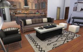 Living Room Industrial Loft 19 Culpepper House Spice Market San Myshuno Maison Sims Sims 4 Maison Maison