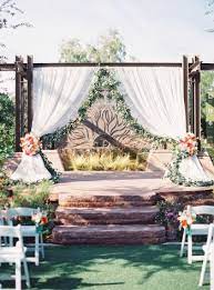 Springs Preserve Wedding Las Vegas Wedding Arbor With Garland Fall Wedding Layers Of Lovely Floral Design Gaby J Vegas Wedding Venue Vegas Wedding Wedding