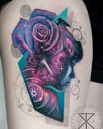 Cosmic Flower By Chrisrigonitattooer At Bloodlines Ink In Perth Western Australia Space Stars Cat Silhouette Tattoos Tattoo Designs For Women Cool Tattoos