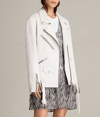 Womens Oversized Leather Biker Jacket White Image 3 Leather Jackets Women Jackets Leather Outfit
