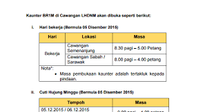 Semakan ebrim bujang & isi rumah 2021. Jadual Pembukaan Kaunter Br1m 2016 Di Semua Cawangan Lhdnm