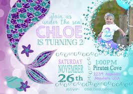Mermaid Birthday Party Invitations, Mermaid Invites, Photo Invitation,  Mermaid Party, Birthday Invitations, Mermaid Birthday, Birthday Party