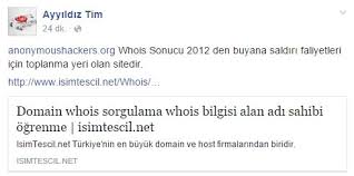 Ayyıldız Tim Anonymous u hackledi