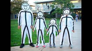 The Best Diy Stick Figures Costume Ideas Ever Cool Halloween Costumes Last Minute Halloween Costumes Family Halloween Costumes