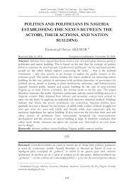 Pe cale de consecinta, in temeiul art. Pdf Politics And Politicians In Nigeria Establishing The Nexus Between The Actors Their Actions And Nation Building