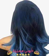 خصل شعر ازرق