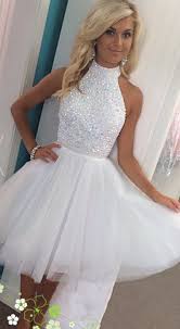 White Tulle Short Shortpromdress Homecomingdress Cocktaildresses Homecoming Dresses Sparkly Knee Length Prom Dress Cute Prom Dresses