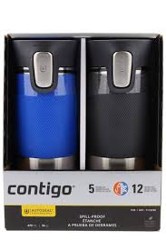 Can pick it up and sip while at stop lights one handed or carry take my coffee with me in this mug each morning. Contigo Autoseal Stainless Steel Spill Proof Travel Mug 473ml Blue Grey 2 Pack Buy Online In Angola At Angola Desertcart Com Productid 80544358