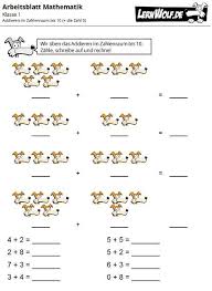 Kostenlose arbeitsblätter und unterrichtsmaterial zum ausdrucken für mathe in der 1. Ubungen Mathe Klasse 1 Kostenlos Zum Download Lernwolf De Mathe Erste Klasse Rechnen Lernen