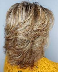 Feathered Shoulder Length Shag Medium Shag Haircuts Medium Hair Styles Thick Hair Styles