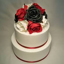 Black And White Wedding Cakes With Red Roses Wedding Cake Red White And Black Black White And Red Rose Wedding Cake Topper By Ittopsthecake Red Rose Wedding Cake Wedding Cake Red Wedding Cake Toppers