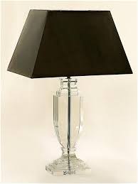 Regency hill modern table lamps set of 2 brushed steel metal white drum shade for living room family bedroom bedside nightstand. 37 Cm Black York Crystal Oblong Lamp Crystal Table Lamps Alexander Interiors Designer Fabric Wallpaper And Home Decor Goods