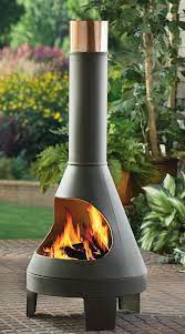 Fire pit, patio heaters, outside log burner. Castlecreek Chiminea Modern Outdoor Fireplace Fire Pit Backyard Outdoor Fireplace Designs