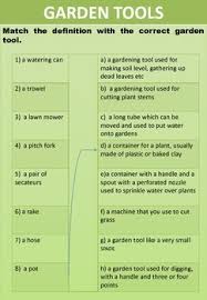 Maybe you would like to learn more about one of these? Vocabulary Gardening Tools Worksheet With Pictures By Effective English Tutor