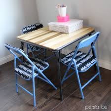 Modern Kids Table Set Makeover No Power Tools Required Persia Lou Modern Kids Table Kids Table Set Diy Kids Table