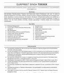 Resume samples are a great way to get some direction for your job application. Chief Officer Resume Example Company Name Seattle Washington