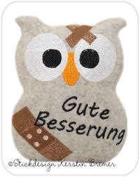Stickdesign Kerstin Bremer Gute Besserung Gute Besserung Geschenk Besserung