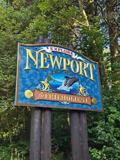 Newport sign restored in Newport, Oregon