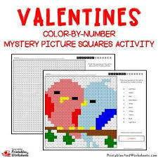 Be my valentine the sheet will also help your child practice his numerical skills. Valentines Color By Number Mystery Pictures Activities Printables Worksheets