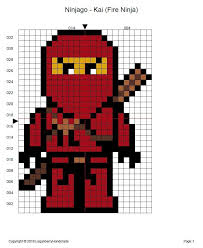 Ninjago Patron De Punto De Cruz Gratis Kai Fuego Ninja Ninja Rojo Lego Pelicula Perler Bead Patro Cross Stitch Embroidery Beading Patterns Weaving Patterns