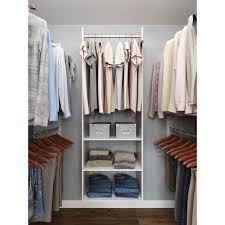 Shelves home depot closet organizer home depot closet cubbies door shoe organizer closet organization. Closet Evolution Hanging Starter 25 In W White Wood Closet Tower System Wh2 The Home Depot