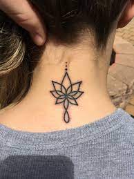 Tattoo Backofnecktattoo Lotusflowertattoo Infinitytattoo Lotus Lotusflower Infinity Girlytattoo Neck Tattoos Women Tattoos Tattoos For Daughters