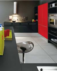 black and red kitchen design by cesar